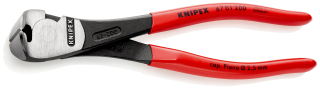 KNIPEX 67 01 200 Silové čelní štípací kleště potaženo plastem atramentované na černo 200 mm