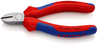 KNIPEX 70 02 125 Boční štípací kleště s vícekomponentními rukojeťmi atramentované na černo 125 mm