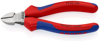 KNIPEX 70 02 140 Boční štípací kleště s vícekomponentními rukojeťmi atramentované na černo 140 mm