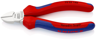 KNIPEX 70 05 140 Boční štípací kleště s vícekomponentními rukojeťmi chromované 140 mm