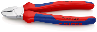 KNIPEX 70 05 180 Boční štípací kleště s vícekomponentními rukojeťmi chromované 180 mm