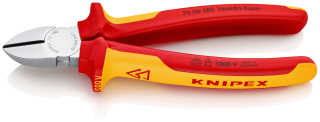 KNIPEX 70 06 180 Boční štípací kleště izolované vícesložkovými návleky, certifikace VDE chromované 180 mm