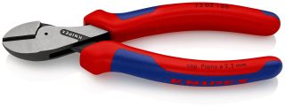 KNIPEX 73 02 160 X-Cut® Kompaktní kleště na štípání drátu s velkým převodem s vícekomponentními rukojeťmi atramentované na černo 160 mm