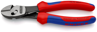 KNIPEX 73 72 180 F TwinForce® Vysoce výkonné kleště na štípání drátu s otevírací pružinou s vícekomponentními rukojeťmi atramentované na černo 180 mm