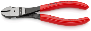 KNIPEX 74 01 160 Silové boční štípací kleště potaženo plastem atramentované na černo 160 mm