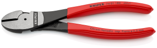 KNIPEX 74 01 180 Silové boční štípací kleště potaženo plastem atramentované na černo 180 mm