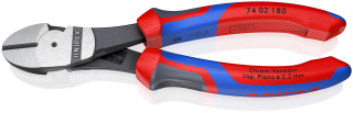 KNIPEX 74 02 180 Silové boční štípací kleště s komfortní rukojeti atramentované na černo 180 mm