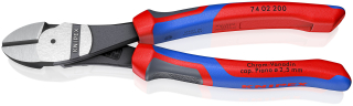 KNIPEX 74 02 200 Silové boční štípací kleště s komfortní rukojeti atramentované na černo 200 mm