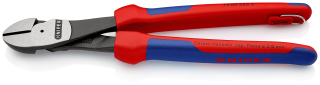 KNIPEX 74 02 250 T Silové boční štípací kleště s vícesložkovými návleky, s integrovaným připevňovacím okem pro připevnění pojistky proti upadnutí atramentované na černo 250 mm