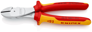 KNIPEX 74 06 200 Silové boční štípací kleště izolované vícesložkovými návleky, certifikace VDE chromované 200 mm