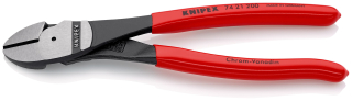 KNIPEX 74 21 200 Silové boční štípací kleště potaženo plastem atramentované na černo 200 mm
