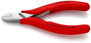KNIPEX 77 11 115 Boční štípací kleště pro elektroniku S průvlečným kloubem s povlaky z umělé hmoty bránícími sklouznutí 115 mm
