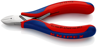 KNIPEX 77 12 115 Boční štípací kleště pro elektroniku S průvlečným kloubem s vícekomponentními rukojeťmi 115 mm