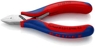 KNIPEX 77 32 115 Boční štípací kleště pro elektroniku S průvlečným kloubem s vícekomponentními rukojeťmi 115 mm