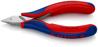 KNIPEX 77 72 115 Boční štípací kleště pro elektroniku S průvlečným kloubem s vícekomponentními rukojeťmi 115 mm