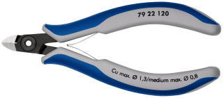 KNIPEX 79 22 120 Přesné boční štípací kleště na elektroniku s vícekomponentními rukojeťmi leštěné 120 mm