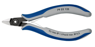 KNIPEX 79 52 125 Přesné boční štípací kleště na elektroniku s vícekomponentními rukojeťmi leštěné 125 mm