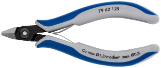 KNIPEX 79 62 125 Přesné boční štípací kleště na elektroniku s vícekomponentními rukojeťmi leštěné 125 mm
