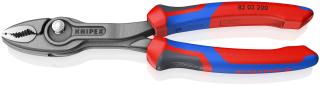 KNIPEX 82 02 200 TwinGrip Přední a boční uchopovací kleště s vícekomponentními rukojeťmi fosfátováno atramentolem na šedo 212 mm