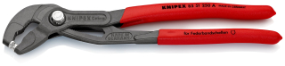 KNIPEX 85 51 250 A Kleště na sponky s pružicími pásy potaženy neklouzavým plastem fosfátováno atramentolem na šedo 250 mm