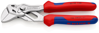 KNIPEX 86 05 150 Klešťový klíč kleště a klíč v jediném nástroji s vícekomponentními rukojeťmi chromované 150 mm