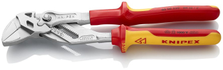 KNIPEX 86 06 250 Klešťový klíč kleště a klíč v jediném nástroji izolované vícesložkovými návleky, certifikace VDE chromované 250 mm