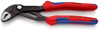 KNIPEX 87 02 180 Cobra® Kleště na vodní čerpadla Hightech s vícekomponentními rukojeťmi fosfátováno atramentolem na šedo 180 mm