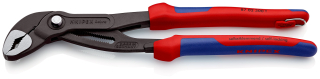 KNIPEX 87 02 300 T Cobra® Kleště na vodní čerpadla Hightech s vícesložkovými návleky, s integrovaným připevňovacím okem pro připevnění pojistky proti upadnutí fosfátováno atramentolem na šedo 300 mm