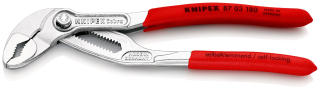 KNIPEX 87 03 180 Cobra® Kleště na vodní čerpadla Hightech potaženy neklouzavým plastem chromované 180 mm