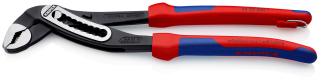 KNIPEX 88 02 300 T Alligator® Instalatérské kleště s vícesložkovými návleky, s integrovaným připevňovacím okem pro připevnění pojistky proti upadnutí atramentované na černo 300 mm