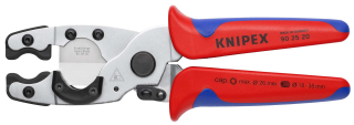 KNIPEX 90 25 20 Kleště na řezání trubek pro sdružené a ochranné trubky s vícekomponentními rukojeťmi chromované 210 mm