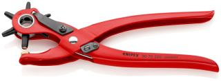 KNIPEX 90 70 220 Revolverové děrovací kleště stříkáno červenou práškovou barvou 220 mm