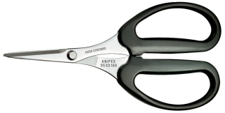 KNIPEX 95 03 160 SB Nůžky na vlákna z materiálu KEVLAR® s plastovým nástřikem chromované 160 mm