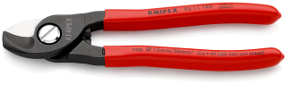 KNIPEX 95 11 165 Kabelové nůžky potaženo plastem leštěné 165 mm