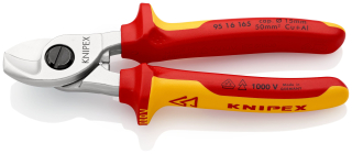 KNIPEX 95 16 165 Kabelové nůžky izolované vícesložkovými návleky, certifikace VDE chromované 165 mm