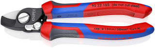 KNIPEX 95 22 165 Kabelové nůžky s otevírací pružinou s komfortní rukojeti leštěné 180 mm