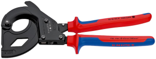KNIPEX 95 32 315 A Kleště na kabely (princip rohatky se západkou) pro kabely armované ocelovými dráty (kabely SWA) s vícekomponentními rukojeťmi lakováno na černo 315 mm