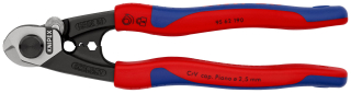 KNIPEX 95 62 190 Nůžky na dratěná lanka kováno s vícekomponentními rukojeťmi 190 mm