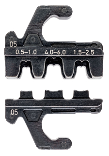 KNIPEX 97 39 05 Lisovací profil pro neizolované, otevřené konektory (šířka konektoru 4,8 + 6,3 mm)