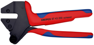 KNIPEX 97 43 200 A Víceúčelové systémové lisovací kleště pro vyměnitelné lisovací profily s vícekomponentními rukojeťmi leštěné 200 mm