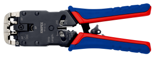 KNIPEX 97 51 12 Lisovací kleště pro konektory Western s vícekomponentními rukojeťmi leštěné 200 mm