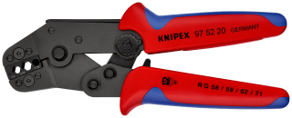 KNIPEX 97 52 20 Lisovací kleště krátký tvar s vícekomponentními rukojeťmi leštěné 195 mm