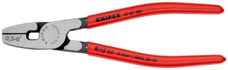 KNIPEX 97 81 180 Lisovací kleště na koncové dutinky s čelním zaváděním potaženo plastem 180 mm