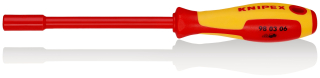 KNIPEX 98 03 06 Nástrčkový klíč s rukojetí šroubováku izolované vícesložkovými návleky, certifikace VDE leštěné 232 mm