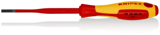 KNIPEX 98 20 40 SL Šroubovák (Slim) na šrouby s drážkou izolující vícesložková rukojeť, certifikace VDE leštěné 202 mm