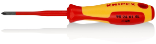 KNIPEX 98 24 01 SL Šroubovák (Slim) na šrouby s křížovou drážkou Phillips® izolující vícesložková rukojeť, certifikace VDE leštěné 187 mm