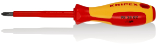 KNIPEX 98 24 02 Šroubovák na šrouby s křížovou drážkou Phillips® izolující vícesložková rukojeť, certifikace VDE leštěné 212 mm