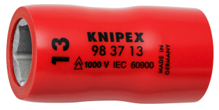 KNIPEX 98 37 13 Nasazovací nástrčný klíč, s vnitřním čtyřhranem 1/2" s vnitřním čtyřhranem 3/8" 45 mm