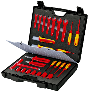 KNIPEX 98 99 12 Standardní kufr 26-dílný s bezpečnostním nářadím pro práce na elektrických zařízeních