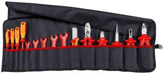 KNIPEX 98 99 13 Svinovací taška na nářadí 15-dílná s bezpečnostním nářadím pro práce na elektrických zařízeních
